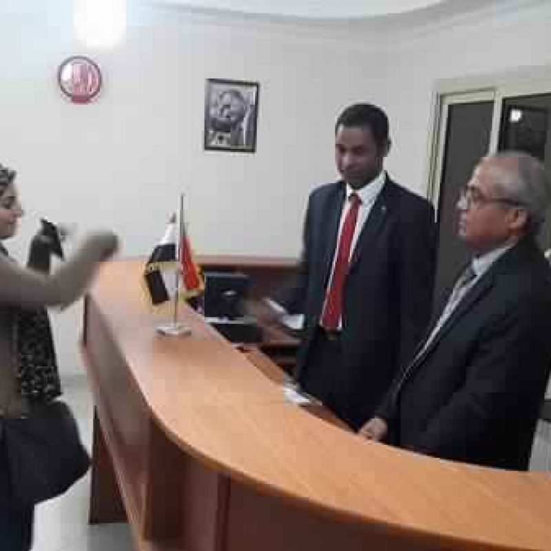 Photos of the participants during the handing of certificates at the conclusion of the human resourc