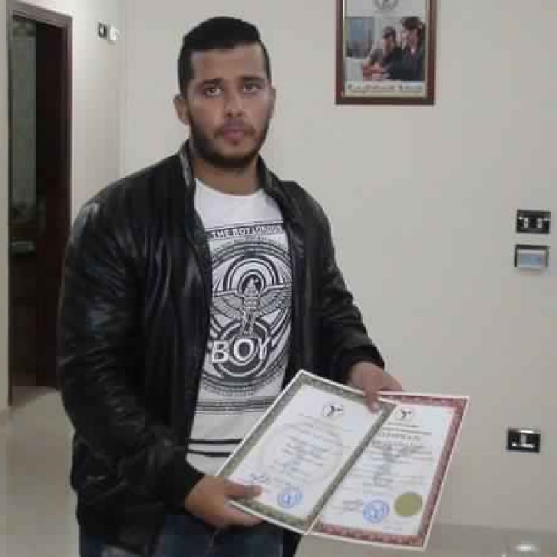 Photos of the participants during the handing of certificates at the conclusion of the human resourc