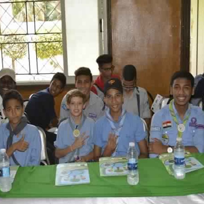 Pictures of young participants during training