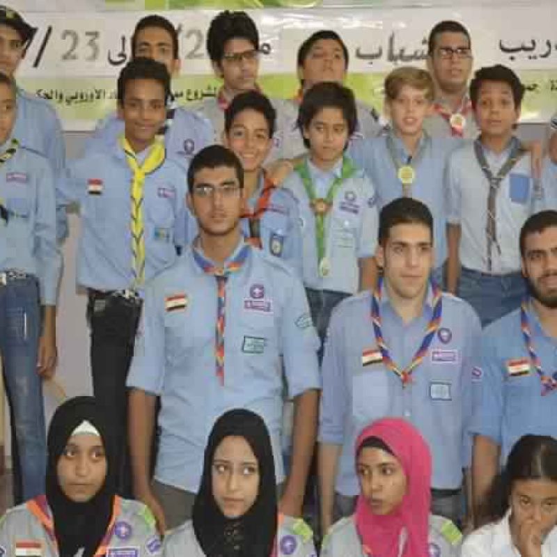 A group photo of youth at the end of the training program
