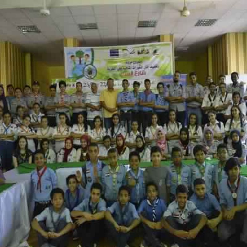 A group photo of youth at the end of the training program