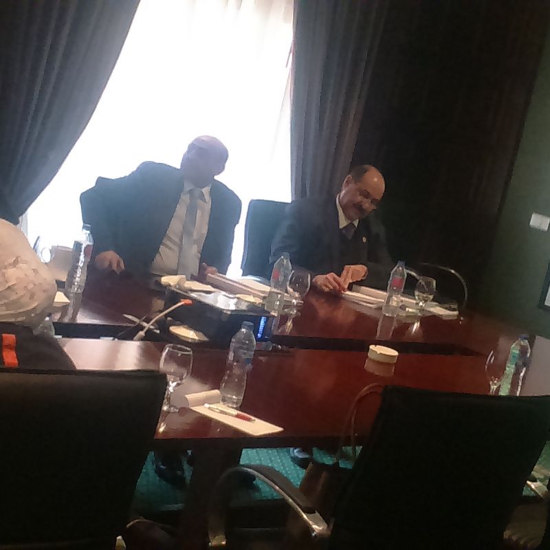 Pictures of the participants during the training