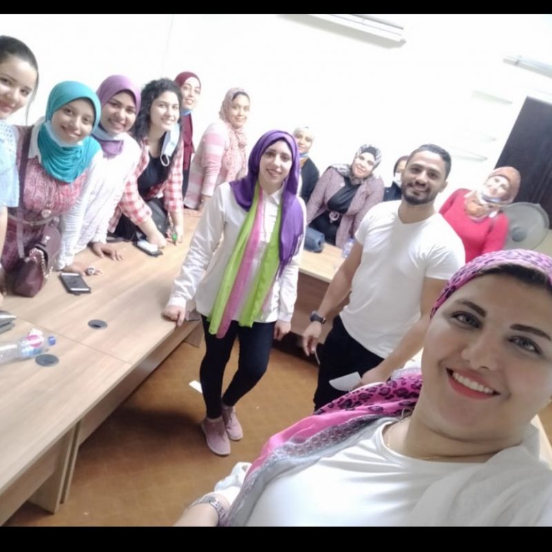 A group photo in the center's training room