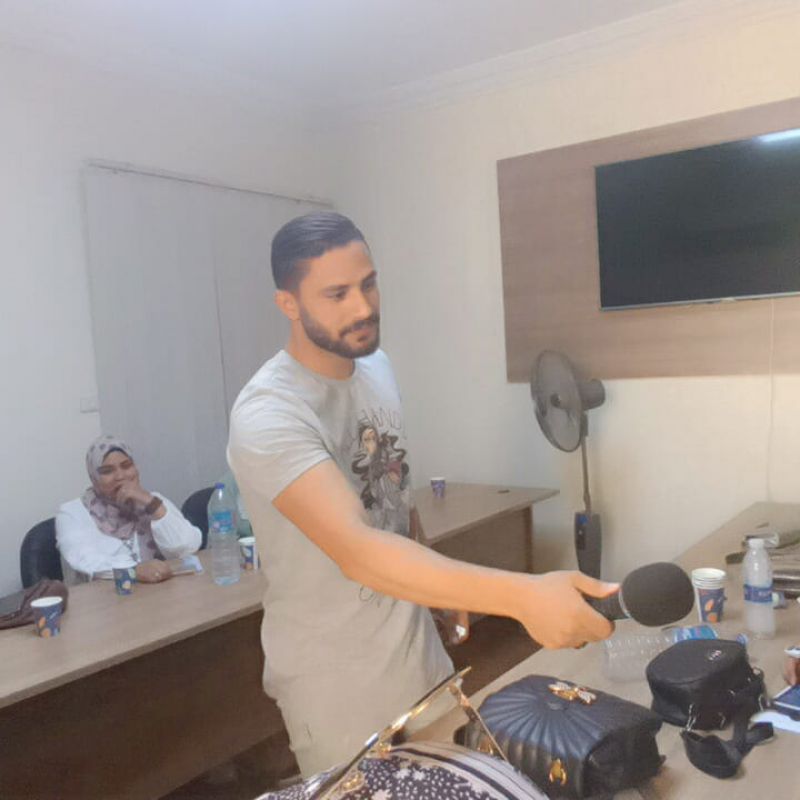 A photo during actual training as a presenter