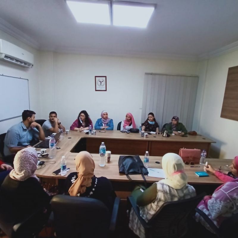 A group photo during training